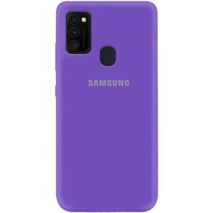Оригинальный чехол Silicone Cover 360 (A) с микрофиброй для Samsung Galaxy M30s / M21 – Фиолетовый / Violet