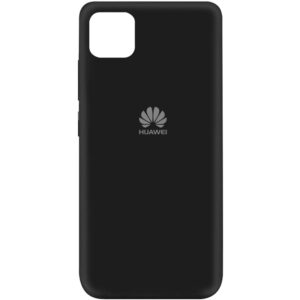 Оригинальный чехол Silicone Cover 360 (A) с микрофиброй для Huawei Y5P – Черный / Black