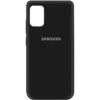 Оригинальный чехол Silicone Cover 360 (A) с микрофиброй для Samsung Galaxy A41 – Черный / Black