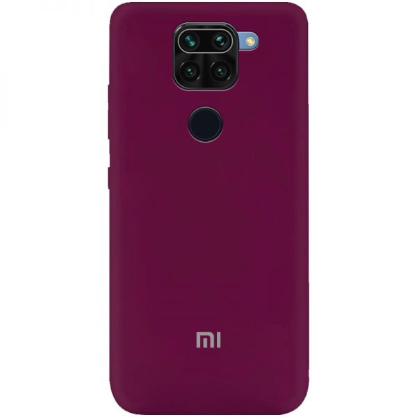 Чохол Silicone Cover A для Xiaomi Redmi Note 9 / Redmi 10X Бордовий / Marsala
