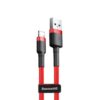 Кабель Baseus Cafule USB – Lightning 2.4A 0.5м Red