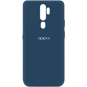 Оригинальный чехол Silicone Cover My Color (A) с микрофиброй для Oppo A9 (2020) / A5 (2020) – Синий / Navy blue