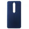 TPU чехол фактурный (с имитацией кожи) для Nokia 6.1 / 6 – Blue