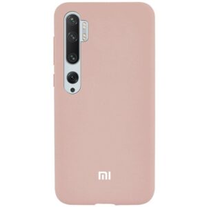Оригинальный чехол Silicone Cover 360 (A) с микрофиброй для Xiaomi Mi Note 10 / 10 Pro – Розовый / Pink Sand