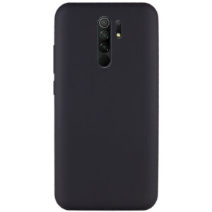 Чехол Silicone Cover Full without Logo (A) с микрофиброй для Xiaomi Redmi 9 – Черный / Black