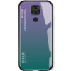 Чохол TPU+Glass Gradient HELLO для Xiaomi Redmi Note 9 / Redmi 10X Бузковий
