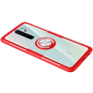 Чехол TPU+PC Deen CrystalRing с креплением под магнитный держатель для Xiaomi Redmi 9 – Красный