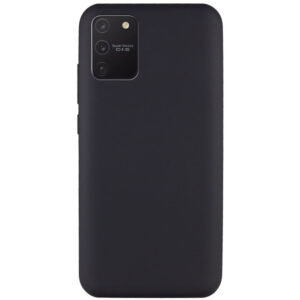 Чехол Silicone Cover Full without Logo (A) с микрофиброй для Samsung Galaxy S10 lite (G770F) – Черный / Black