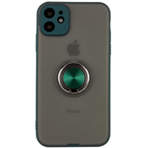 Чехол TPU+PC Deen Shadow Ring series с креплением под магнитный держатель для Iphone 11 — Зеленый