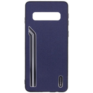 TPU чехол SHENGO Textile series для Samsung Galaxy S10 (G973) – Синий