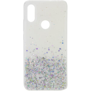 Cиликоновый чехол с блестками Shine Glitter для Xiaomi Redmi 7 – Белый