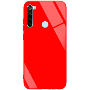 TPU+Glass чехол GLOSSY для Xiaomi Redmi Note 8 – Красный / Red