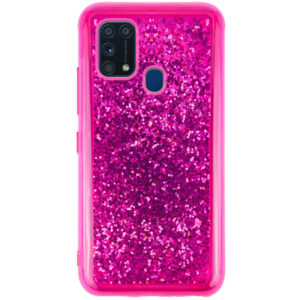 TPU+PC чехол Sparkle glitter для Samsung Galaxy M31 – Малиновый