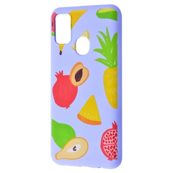 TPU чехол WAVE Fancy Case для Samsung Galaxy M31 – Summer fruits / Light purple