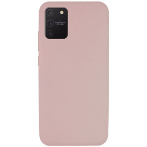 Чехол Silicone Cover Full without Logo (A) с микрофиброй для Samsung Galaxy S10 lite (G770F) – Розовый / Pink Sand