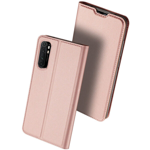 Чехол-книжка Dux Ducis с карманом для Xiaomi Mi Note 10 Lite — Rose Gold