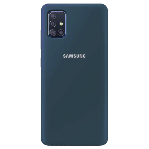 Оригинальный чехол Silicone Cover 360 с микрофиброй для Samsung Galaxy A51 – Синий / Cosmos blue