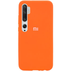 Оригинальный чехол Silicone Cover 360 с микрофиброй для Xiaomi Mi Note 10 / Mi Note 10 Pro – Оранжевый / Apricot