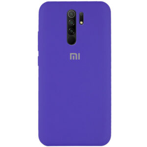 Оригинальный чехол Silicone Cover 360 с микрофиброй для Xiaomi Redmi 9 – Фиолетовый / Purple