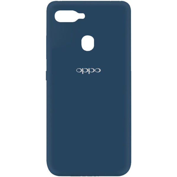 Оригинальный чехол Silicone Cover My Color (A) с микрофиброй для Oppo A5s / Oppo A12 – Синий / Navy blue