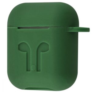 Чехол для наушников Silicone Case для Apple Airpods – Dark green
