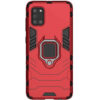 Ударопрочный чехол Transformer Ring под магнитный держатель для Samsung Galaxy A31 – Красный / Dante Red