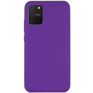 Чехол Silicone Cover Full without Logo (A) с микрофиброй для Samsung Galaxy S10 lite (G770F) – Фиолетовый / Purple