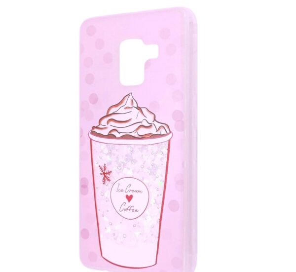 TPU+PC чехол Lovely Stream с переливающимися блестками для Samsung Galaxy S9 (G960) – Ice cream coffee pink