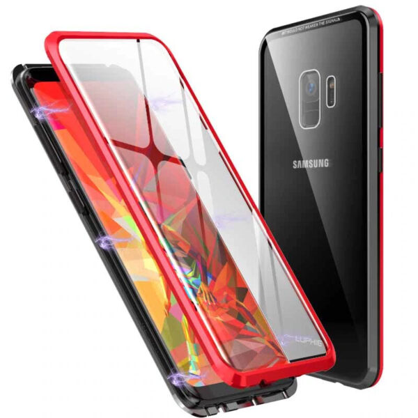 Магнитный противоударный чехол (бампер) для Samsung Galaxy S9 (G960) – Красный