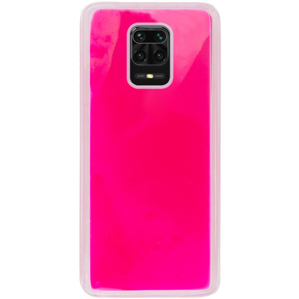 Неоновый чехол Neon Sand светящийся в темноте для Xiaomi Redmi Note 9s / Note 9 Pro / Note 9 Pro Max – Розовый