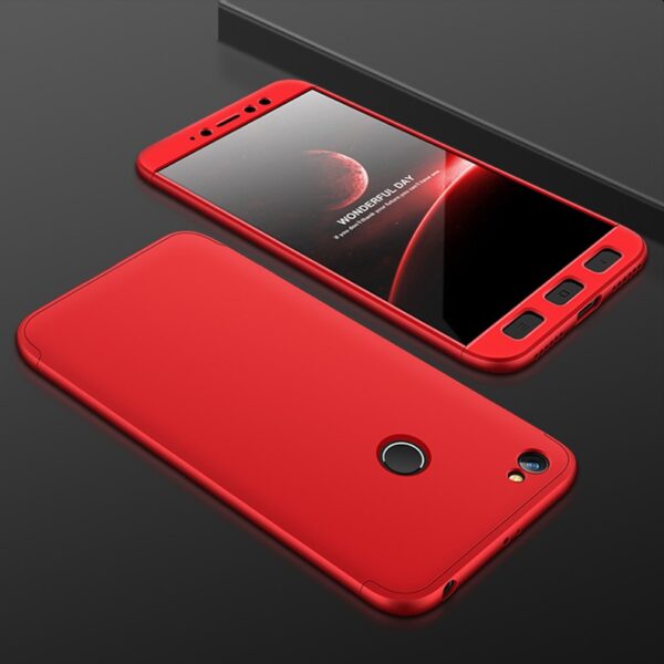 Матовый пластиковый чехол GKK 360 градусов для Xiaomi Redmi 5A / Redmi Go – Красный