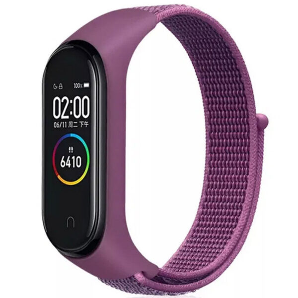 Ремешок Nylon для фитнес-браслета Xiaomi Mi Band 3 / 4 / 5 / 6 – Фиолетовый