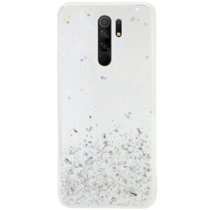 Cиликоновый чехол с блестками Shine Glitter для Xiaomi Redmi 9 – Прозрачный