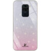 Чохол TPU+Glass з блискітками Swarovski для Xiaomi Redmi Note 9 / Redmi 10X Рожевий