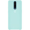 Оригинальный чехол Silicone Case с микрофиброй для OnePlus 7 Pro – Бирюзовый / Light blue