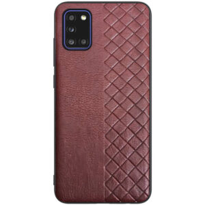 Кожаный чехол WeaveSide (PU) для Samsung Galaxy A31 – Темно-коричневый