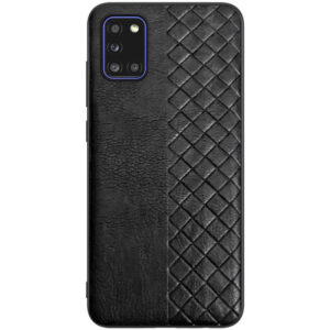 Кожаный чехол WeaveSide (PU) для Samsung Galaxy A31 – Черный