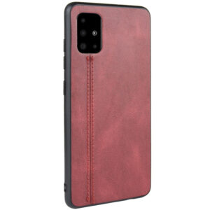 Кожаный чехол Line для Samsung Galaxy A51 – Красный