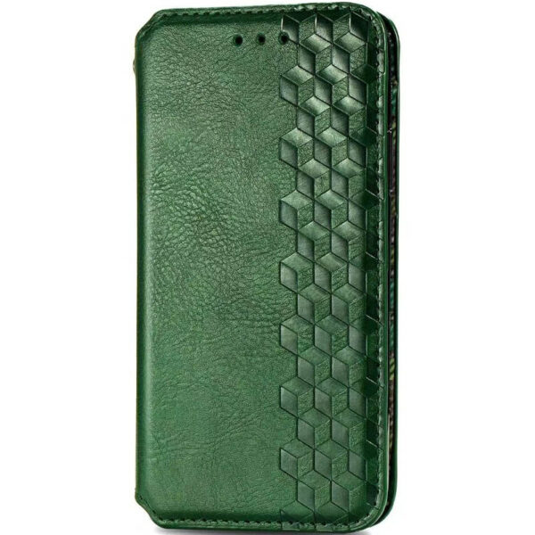 Кожаный чехол-книжка GETMAN Cubic для Samsung Galaxy M51 – Зеленый