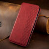 Кожаный чехол-книжка GETMAN Cubic для Samsung Galaxy A51 – Красный 66670