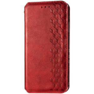 Кожаный чехол-книжка GETMAN Cubic для Xiaomi Poco M3 – Красный