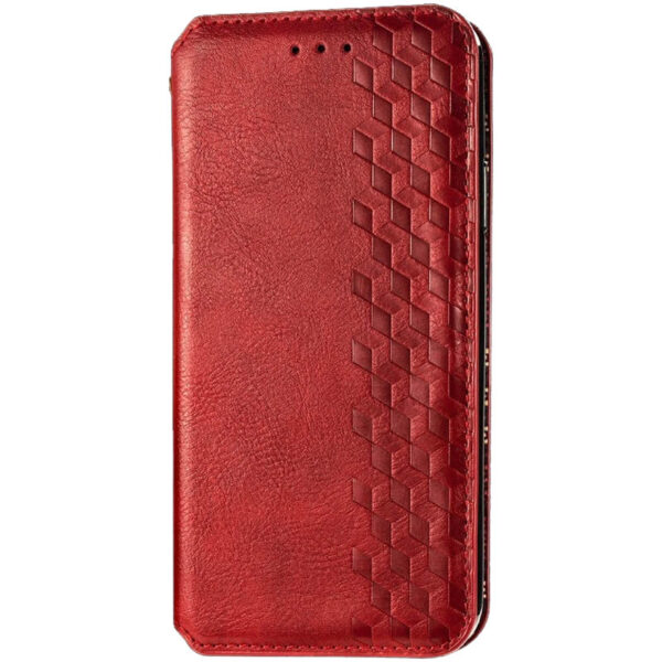 Кожаный чехол-книжка GETMAN Cubic для Samsung Galaxy A51 – Красный