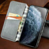 Кожаный чехол-книжка GETMAN Cubic для Samsung Galaxy S20 FE – Серый 66667
