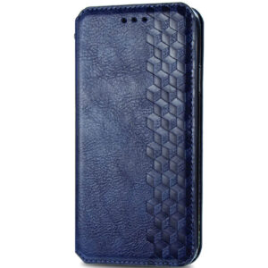 Кожаный чехол-книжка GETMAN Cubic для Samsung Galaxy A52 – Синий