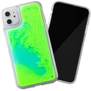 Неоновый чехол Neon Sand светящийся в темноте для Iphone 11 – Зеленый