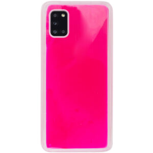 Неоновый чехол Neon Sand светящийся в темноте для Samsung Galaxy A31 – Розовый