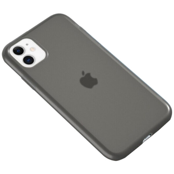Силиконовый матовый полупрозрачный чехол для Iphone 11 – Черный / Black