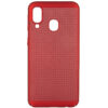 Ультратонкий дышащий чехол Grid case для Samsung Galaxy A40 2019 (A405) – Красный