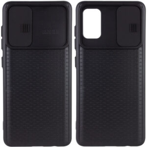 Чехол Camshield Black TPU со шторкой защищающей камеру для Samsung Galaxy A41 – Черный