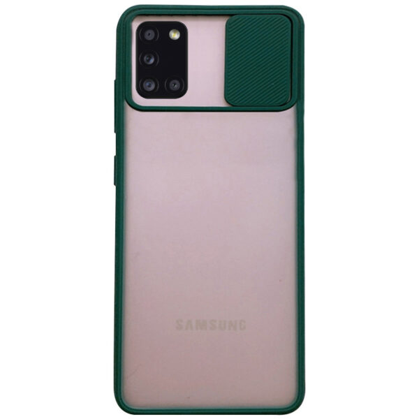 Чехол Camshield mate TPU со шторкой для камеры для Samsung Galaxy A31 – Зеленый